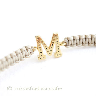 （画像用） ＴＡＩ　ブレスレット Gold　イニシャルM