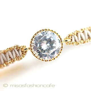 （画像用） ＴＡＩ　ブレスレット Goldチェーンｘシルク