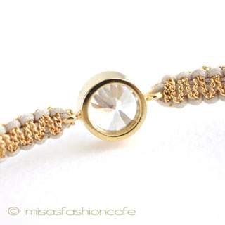 （画像用） ＴＡＩ　ブレスレット Goldチェーンｘシルク