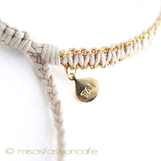 （画像用） ＴＡＩ　ブレスレット Goldチェーンｘシルク