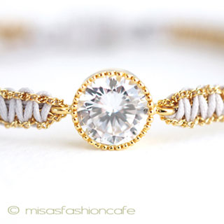 （画像用） ＴＡＩ　ブレスレット Goldチェーンｘシルク