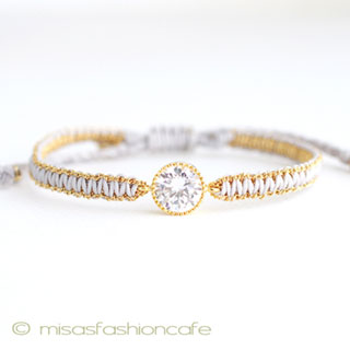 （画像用） ＴＡＩ　ブレスレット Goldチェーンｘシルク