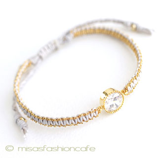 （画像用） ＴＡＩ　ブレスレット Goldチェーンｘシルク