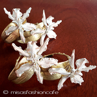 （画像用） マイケルミショー　胡蝶蘭の花 ナプキンリング４個set 再販！