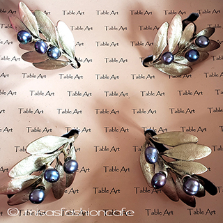 （画像用） マイケルミショー真珠オリーブ ナプキンリング　４個セット