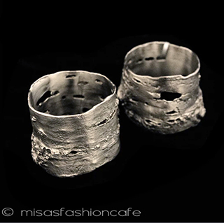 （画像用） マイケルミショー白樺 再販 ナプキンリング ４個セット