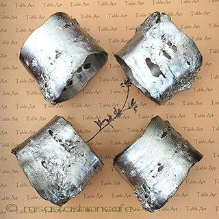 （画像用） マイケルミショー白樺 再販 ナプキンリング ４個セット