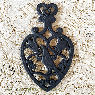 （画像用） ポットスタンド　鍋敷き ヴィンテージ　鳥と花