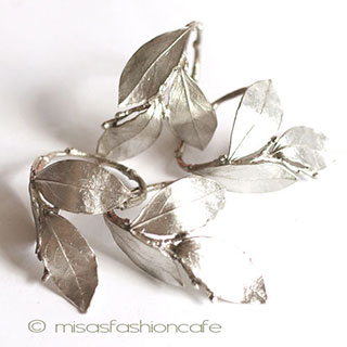 （画像用） マイケルミショー　ハーブ銀葉 ナプキンリング　４個セット