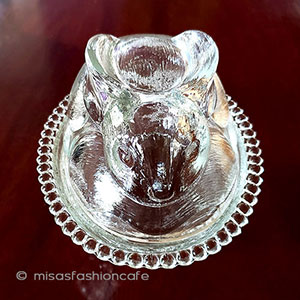 （画像用） ラビット・うさぎ（大） 蓋付き容器ガラスボウル