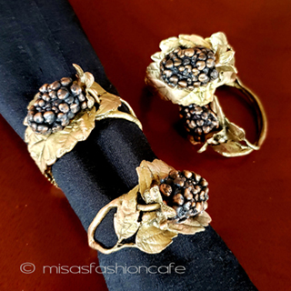 （画像用） マイケルミショー果実ベリー ナプキンリング　４個セット