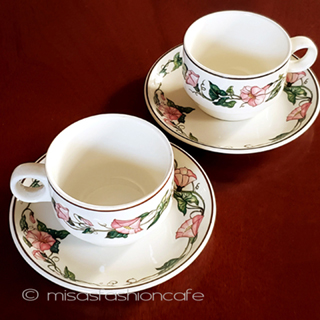 （画像用） ビレロイ＆ボッホ　朝顔の花 カップ＆ソーサー2セット