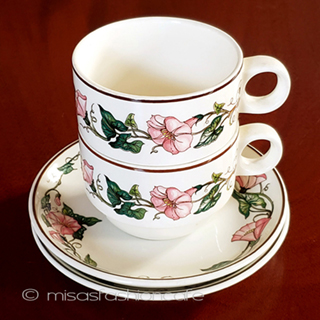 （画像用） ビレロイ＆ボッホ　朝顔の花 カップ＆ソーサー2セット