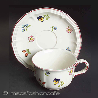 （画像用） ビレロイ＆ボッホ プチフルール カップ＆ソーサー ２セット