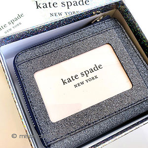 （画像用） ケイトスペード　箱付き キラキラ二つ折りお財布