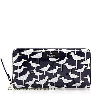 （画像用） ケイトスペード お財布　ネイビーｘ鳥