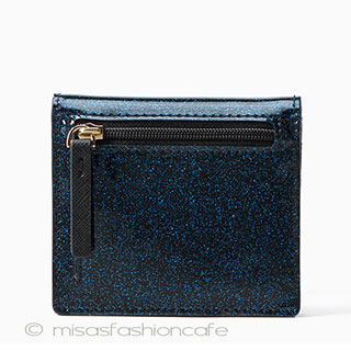 （画像用） ケイトスペード　財布 キラキラ　ネイビー