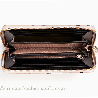 （画像用） ケイトスペード　長財布 ドット柄　スキンピンク