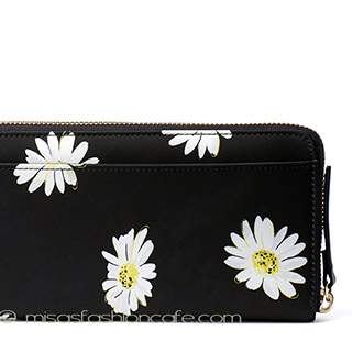 （画像用） ケイトスペード　長財布 デイジーのお花と蜜蜂
