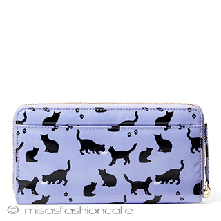 （画像用） ケイトスペード　長財布 猫ネコ　ご飯の時間