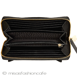 （画像用） ケイトスペード　長財布 猫ねこ　ビジューの鼻♡