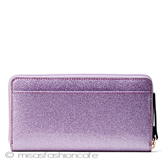（画像用） ケイトスペード　長財布 キラキラ　ラベンダー