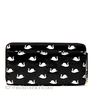 （画像用） ケイトスペード　長財布 スワン　白鳥の柄