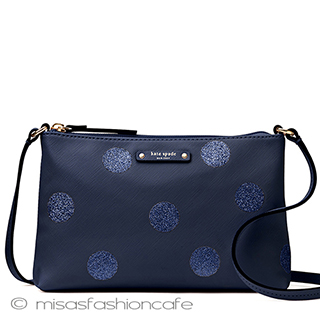（画像用） ケイトスペード　バッグ ネイビードット　水玉柄