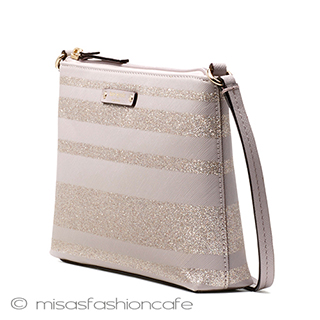 （画像用） ケイトスペード　バッグ キラキラ　ストライプ