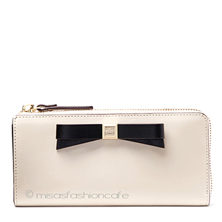 （画像用） ケイトスペード　長財布 りぼん　牛革