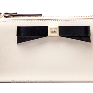 （画像用） ケイトスペード　長財布 りぼん　牛革