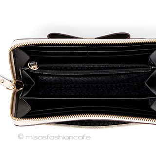 （画像用） ケイトスペード　長財布 りぼん　牛革