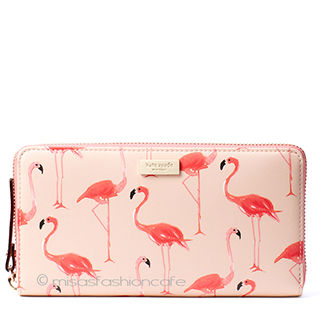 （画像用） ケイトスペード　長財布 フラミンゴ