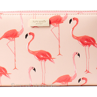 （画像用） ケイトスペード　長財布 フラミンゴ