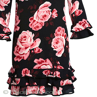 （画像用） ケイトスペード　ドレス ローズ花柄ワンピース