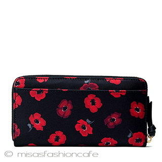 （画像用） ケイトスペード　長財布 ポピーの花柄