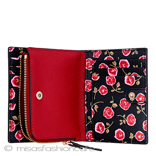 （画像用） ケイトスペード　財布 コンパクト　ローズ柄