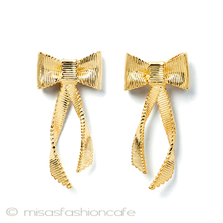 （画像用） ケイトスペード　ピアス 大振りグログラン・リボン