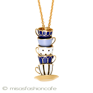（画像用） ケイトスペード　ネックレス ティーカップ＆ソーサー