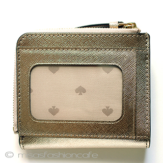 （画像用） ケイトスペード　お財布 二つ折り　ゴールド