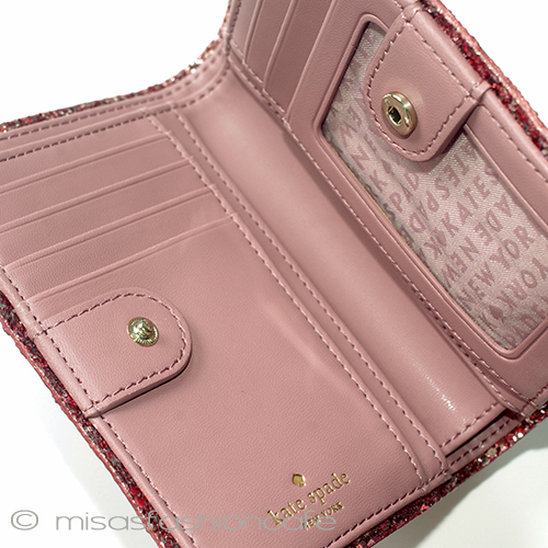 （画像用） ケイトスペード　お財布 グリッター二つ折り