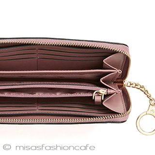 （画像用） ケイトスペード長財布 花柄　モーブピンク