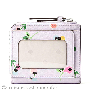 （画像用） ケイトスペード　お財布 二つ折り 花柄・薄紫色