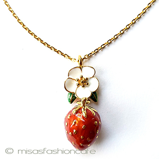 （画像用） ケイトスペード イチゴ苺ネックレス