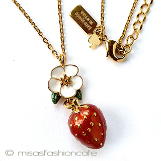 （画像用） ケイトスペード イチゴ苺ネックレス