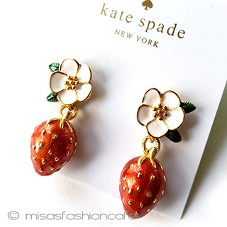 （画像用） ケイトスペード　ピアス 苺いちご　ドロップ