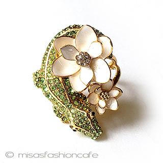 （画像用） ケイトスペード　リング ビジューフラワー指輪