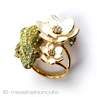 （画像用） ケイトスペード　リング ビジューフラワー指輪