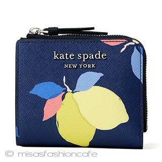 （画像用） ケイトスペード　お財布 二つ折りレモン　箱付