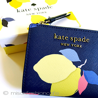 （画像用） ケイトスペード　お財布 二つ折りレモン　箱付